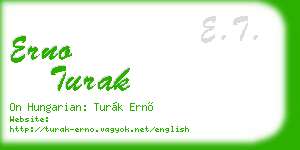erno turak business card
